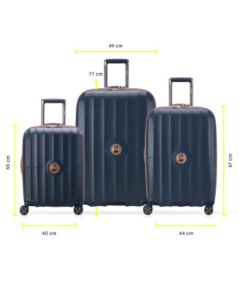 ST TROPEZ - Set 3 Suitcases (L-77cm), (M-67cm) (S SLIM-55cm) Economisez 