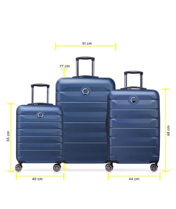 AIR ARMOUR - Set 3 Suitcases (L-77cm) (M-68cm) (S-55cm) ou a consommer sur place