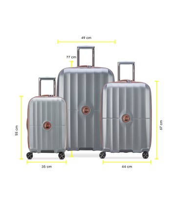 ST TROPEZ - Set 3 Expandable Suitcases (L-77cm) (M-67cm) (S-55cm) de pas cher