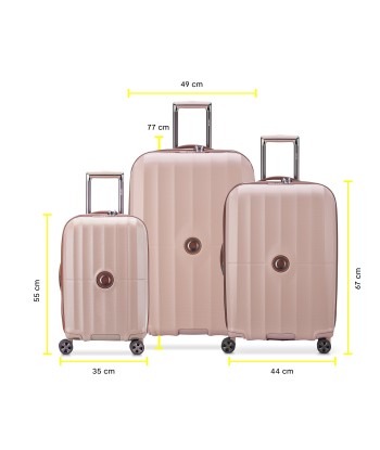 ST TROPEZ - Set 3 Expandable Suitcases (L-77cm) (M-67cm) (S-55cm) de pas cher